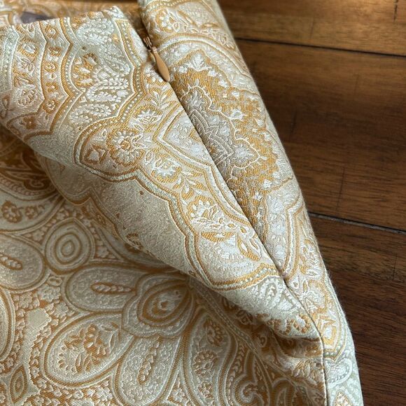 Tommy Bahama Gold Paisley 100% Silk Lined Pencil Skirt Size 6 - Picture 3 of 10